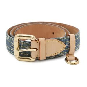 LOUIS VUITTON Blue Monogram Belt